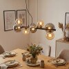Chehalis hanging light, globe light, pendant light Amber, Smoke-coloured, 8-light sources
