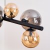 Chehalis hanging light, globe light, pendant light Amber, Smoke-coloured, 8-light sources