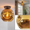 Ripoll ceiling light, globe light gold, 1-light source