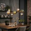 Chehalis hanging light, globe light, pendant light blue, chrome, green, Smoke-coloured, 8-light sources