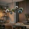 Chehalis hanging light, globe light, pendant light blue, chrome, green, Smoke-coloured, 8-light sources