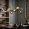 Chehalis hanging light, globe light, pendant light blue, chrome, green, Smoke-coloured, 8-light sources