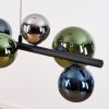 Chehalis hanging light, globe light, pendant light blue, chrome, green, Smoke-coloured, 8-light sources