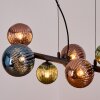 Chehalis hanging light, globe light, pendant light blue, green, coppery, 8-light sources