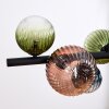 Chehalis hanging light, globe light, pendant light blue, green, clear, coppery, 8-light sources