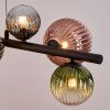 Chehalis hanging light, globe light, pendant light blue, green, clear, coppery, 8-light sources