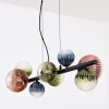 Chehalis hanging light, globe light, pendant light blue, green, clear, coppery, 8-light sources