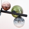 Chehalis hanging light, globe light, pendant light blue, green, clear, coppery, 8-light sources