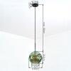 Ripoll hanging light, globe light, pendant light green, 1-light source