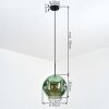 Ripoll hanging light, globe light, pendant light green, 1-light source