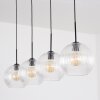 Koyoto hanging light, globe light, pendant light clear, 4-light sources