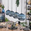 Koyoto hanging light, globe light, pendant light blue, 4-light sources