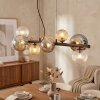 Chehalis hanging light, globe light, pendant light Amber, clear, Smoke-coloured, 8-light sources
