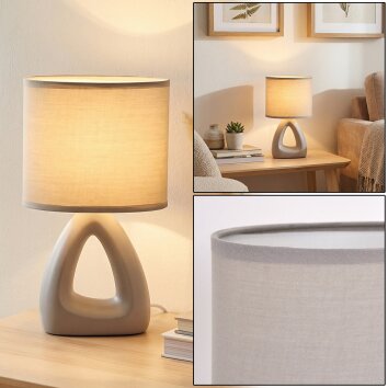 Garin table lamp grey, 1-light source