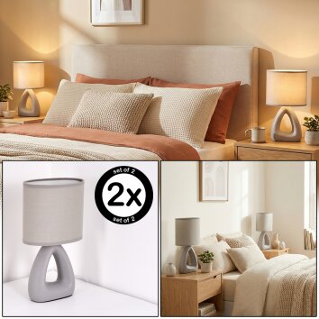 Garin table lamp grey, 1-light source