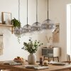 Koyoto hanging light, globe light, pendant light clear, Smoke-coloured, 4-light sources