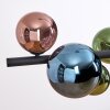 Chehalis hanging light, globe light, pendant light blue, green, coppery, 8-light sources