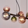 Chehalis hanging light, globe light, pendant light blue, green, clear, coppery, 8-light sources
