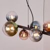 Chehalis hanging light, globe light, pendant light blue, green, clear, coppery, 8-light sources
