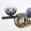 Chehalis hanging light, globe light, pendant light blue, green, clear, coppery, 8-light sources
