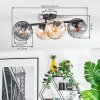 Koyoto ceiling light, globe light Amber, clear, Smoke-coloured, 4-light sources