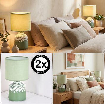 Mirvel table lamp green, white, 1-light source