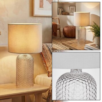Fonil table lamp smoke coloured, transparent, clear, 1-light source