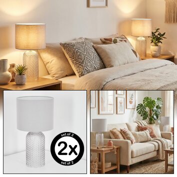 Fonil table lamp smoke coloured, transparent, clear, 1-light source