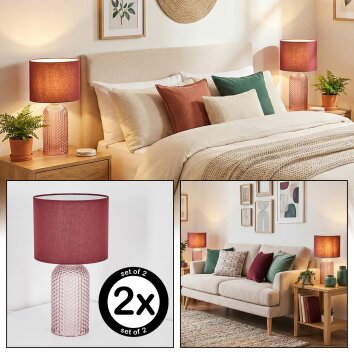 Fonil table lamp pink, transparent, clear, 1-light source