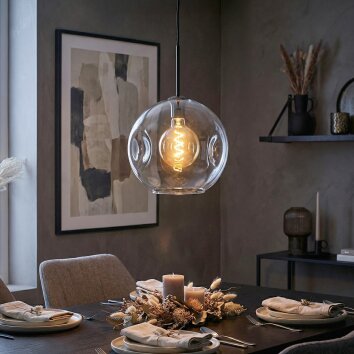 Ripoll hanging light, globe light, pendant light clear, 1-light source