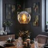 Ripoll hanging light, globe light, pendant light Amber, 1-light source