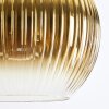 Koyoto hanging light, globe light, pendant light gold, clear, 4-light sources