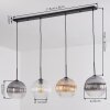 Koyoto hanging light, globe light, pendant light Amber, clear, Smoke-coloured, 4-light sources