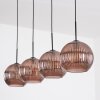 Koyoto hanging light, globe light, pendant light coppery, 4-light sources
