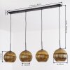 Koyoto hanging light, globe light, pendant light gold, 4-light sources