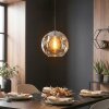 Ripoll hanging light, globe light, pendant light Amber, clear, 1-light source