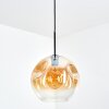 Ripoll hanging light, globe light, pendant light Amber, clear, 1-light source