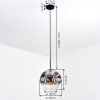 Ripoll hanging light, globe light, pendant light clear, Smoke-coloured, 1-light source