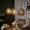 Koyoto hanging light, globe light, pendant light Amber, clear, Smoke-coloured, 3-light sources