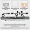 Koyoto hanging light, globe light, pendant light Amber, clear, Smoke-coloured, 3-light sources