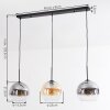 Koyoto hanging light, globe light, pendant light Amber, clear, Smoke-coloured, 3-light sources
