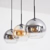 Koyoto hanging light, globe light, pendant light Amber, clear, Smoke-coloured, 3-light sources
