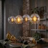 Koyoto hanging light, globe light, pendant light Amber, clear, Smoke-coloured, 4-light sources