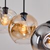 Ripoll hanging light, globe light, pendant light Amber, clear, Smoke-coloured, 4-light sources