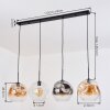 Ripoll hanging light, globe light, pendant light Amber, clear, Smoke-coloured, 4-light sources