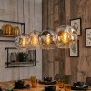 Ripoll hanging light, globe light, pendant light Amber, clear, Smoke-coloured, 4-light sources