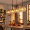 Koyoto hanging light, globe light, pendant light Amber, clear, 4-light sources
