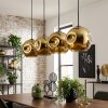 Ripoll hanging light, globe light, pendant light gold, 4-light sources