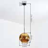 Ripoll hanging light, globe light, pendant light gold, 1-light source