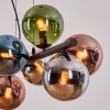 Gastor hanging light, globe light, pendant light blue, chrome, green, coppery, Smoke-coloured, 8-light sources